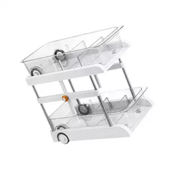 Шкаф-органайзер двухуровневый для ванной комнаты, 20,5-41 см