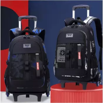 Школьный ранец для учащихся начальной школы, тянущийся ролик, можно взбираться на пол, школьный портфель, вместительный съемный рюкзак для снижения нагрузки