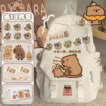 Школьный ранец kapibaba, милый рюкзак для учеников младших и старших классов, вместительный двухмерный рюкзак для подростков