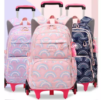 Школьный рюкзак на колесиках, сумка для девочек, школьная тележка, сумки для девочек, школьная сумка на колесиках, детский школьный рюкзак на колесиках, сумка