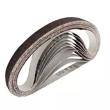 Шлифовальная лента, 10 шт., 15x452 мм, Зернистость 40-600 для шлифовального станка M10, адаптер, абразивные инструменты для полировки