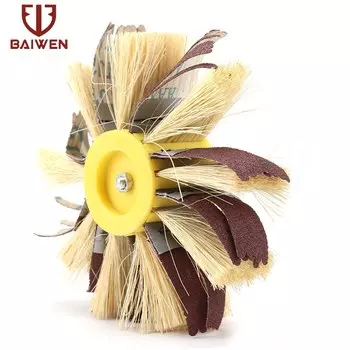 Шлифовальная щетка SI FANG, сизаль и наждачная ткань, 80/120/180/240/320/400 grit