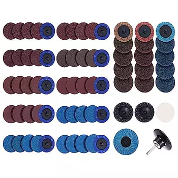 Шлифовальные диски, 2 дюйма, 70 шт., с держателем 1/4