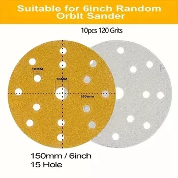 Шлифовальные диски BYRNETOOLS 150 мм, зернистость 60-400