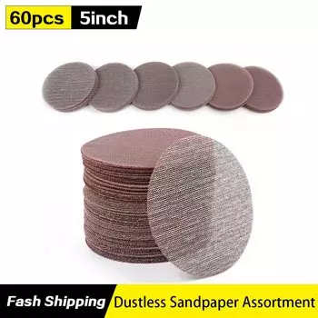 Шлифовальные диски VIBRATITE 60 шт., 5 дюймов, набор зернистостей