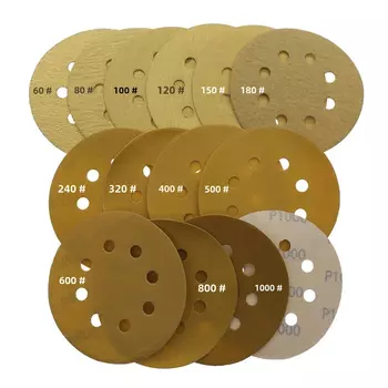 Шлифовальные диски VIBRATITE оксид алюминия 5 дюймов 8 отверстий 60-1000 grit