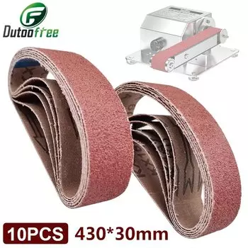 10 шт./компл. 30*430 мм шлифовальная лента 120/400/600/800/1000 зернистость для ленточной шлифовальной машины, абразивный инструмент, наждачная бумага для полировки дерева и металла