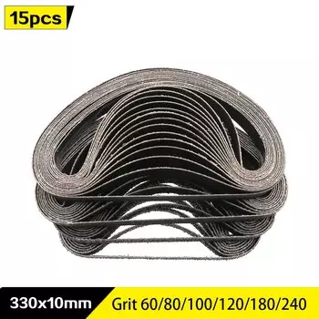 Шлифовальные ленты WESTWARD 330x10 мм, 60-240 grit, 15 шт.