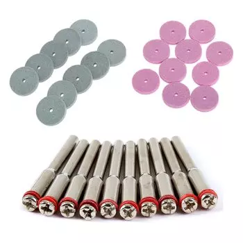 Шлифовальные насадки DRELD 30 шт., 20 мм, зеленый/красный