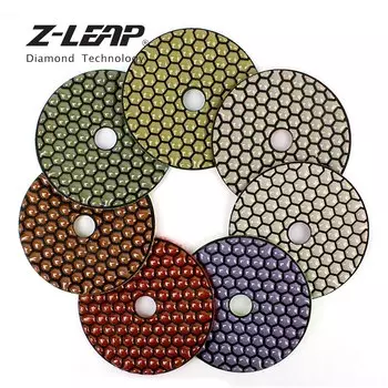 Шлифовальный диск Z-LEAP, 7 шт./лот, 4 дюйма, 100 мм, для сухой полировки гранита, мрамора