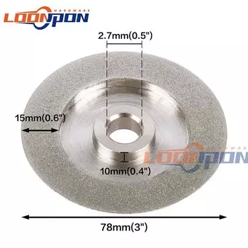 Шлифовальный круг алмазный Loonpon 78x12.7x10 мм, зернистость 150