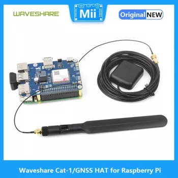 Шляпа Waveshare Cat-1/GNSS для Raspberry Pi, основанная на модуле SIM7670G, глобальная поддержка LTE 4G Cat-1, GNSS, 3x USB 2,0