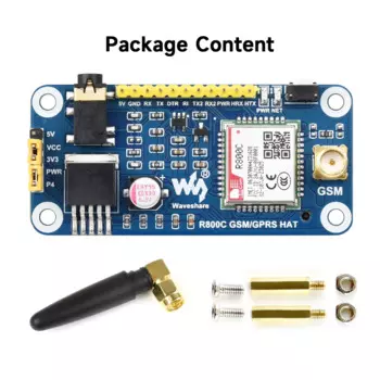 Шляпа Waveshare R800C GSM/GPRS для Raspberry Pi, поддержка связи 2G, телефонных звонков и SMS, поддержка: MT, MO, CB, Text, PDU