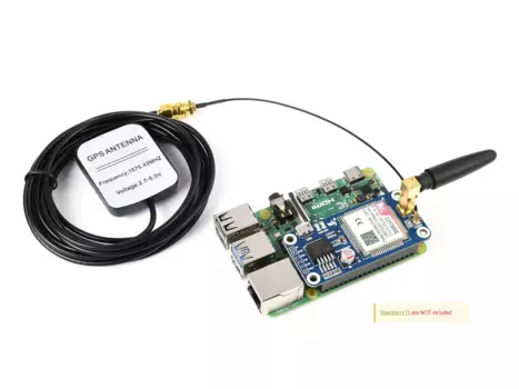 Шляпа Waveshare SIM7000E NB-IoT / Cat-M / EDGE / GPRS для Raspberry Pi, GNSS, для Европы, Африки, Австралии, Юго-Восточной Азии