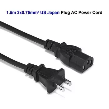 Шнур питания с американской вилкой, 1,5 м, японский кабель питания IEC C13 для DJ-сцены, радио, DVD-плеер, усилитель Sony PS4 Pro LG TV