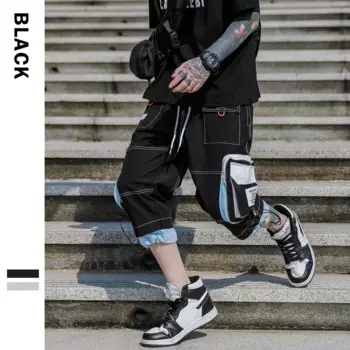 Шорты-карго мужские до колена, в стиле хип-хоп