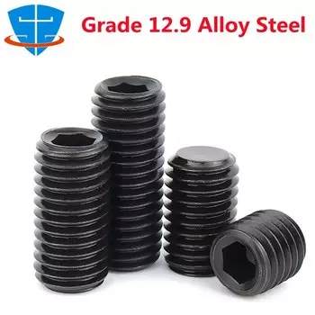 DIN913 M1.6 M2 M3 M4 M5 M6 M8 шестигранный болт из нержавеющей стали Безголовый болт 12,9 легированная сталь шестигранный винт с плоской точкой