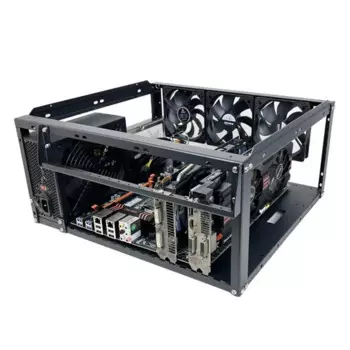 Штабелируемый корпус для ПК, компактный корпус с открытым шасси X79 X99, двойной держатель для материнской платы, средний корпус компьютера, отличное рассеивание тепла