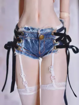 Штаны для куклы BJD, подходят для размера 1/3 с боковой шнуровкой, с водяной промывкой, сексуальные горячие штаны, штаны, короткие штаны, брюки, аксессуары для кукол