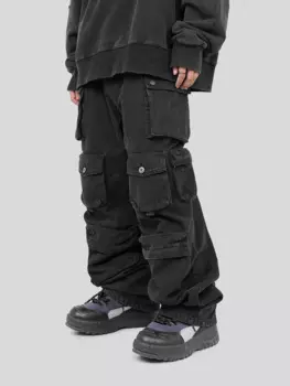 Штаны-карго мужские из плотного хлопка с несколькими карманами