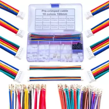 Штекерный Разъем 2,0 мм с предобжимными кабелями 22AWG, два ряда без блокировки PH 2,0 мм, 2 * гнездовой корпус (PHD