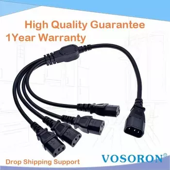 Разветвитель сетевого кабеля VOSORON C14 на 4x C13