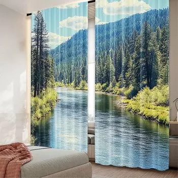 Шторы из полиэстера "Живописная гора"