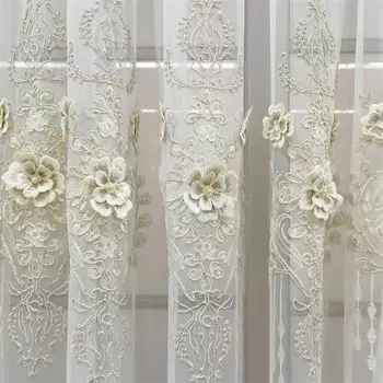 Шторы Tiyana французские романтические цветы из полиэстера и хлопка
