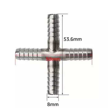 Штуцер из нержавеющей стали ELECQUEEN 1/4", 3-ходовой