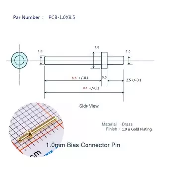 Штыри для печатной платы RTLECS PCB-x диаметр 1.0 1.3 мм