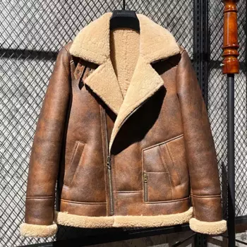 Шуба мужская из натуральной овчины, на зиму, 2023