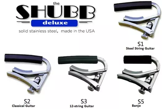 Shubb Deluxe S Series, гитарный каподастр со стальными струнами S1 S2 S3 S5 для акустической/классической/12-струнной гитары и банджо Capotraste