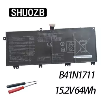 SHUOZB 15,2 В 64 Втч B41N1711 Аккумулятор для ноутбука ASUS ZX63 ZX63VD ZX73VM FX705D FX705 GL503 GL503GE GL703 GL703VM GL703VD GL703GE