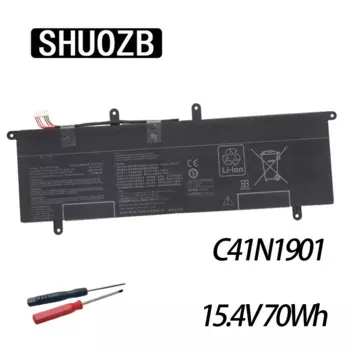 SHUOZB 15,4 В 70 Втч C41N1901 Аккумулятор для ноутбука Asus UX481FA UX481FL ZenBook Duo UX481F UX481FLY 0B200- 03520000 4ICP6/60/72