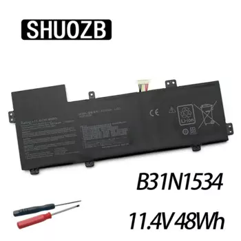 SHUOZB B31N1534 Аккумулятор для ноутбука ASUS Zenbook UX510 UX510UW UX510UX серии UX510UW-RB71 UX510UX-1A 0B200- 02030000 11.4V 48WH