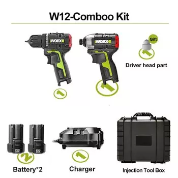 Шуруповерт Worx WU130X WU132 12В бесщеточный