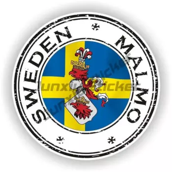 Шведский флаг, наклейка на экран Smaland, наклейка на герб оружия, наклейка на печать шведского Стокгольма, штамп готеборга, городские наклейки