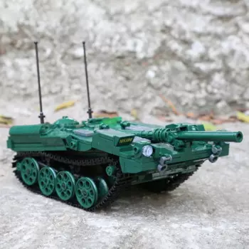 Шведский военный Танк Strv 103, основной боевой танк, строительные блоки, бесшовная модель автомобиля, бронированная модель автомобиля, блоки с жидкой подвеской, игрушки