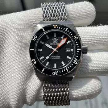 Швейцарские Супер Светящиеся мужские часы STEELDIVE sdтогда с синтетическим сапфировым стеклом, светящиеся механические часы 20 бар, Роскошные мужские часы для дайвинга