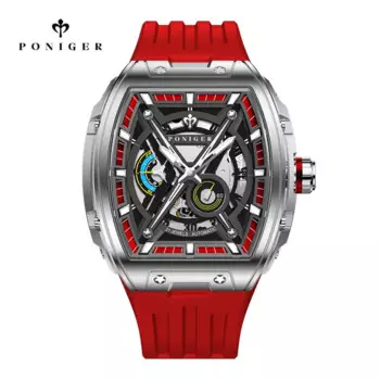 Швейцарский люксовый бренд PONIGER Япония MIYOTA автоматические механические мужские часы водонепроницаемые светящиеся часы с двойным скелетом P616