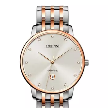 Швейцарский роскошный бренд LOBINNI 7 мм ультратонкие японские часы MIYOTA Кварцевые сапфировые мужские часы алмазные водонепроницаемые мужские часы L3010M