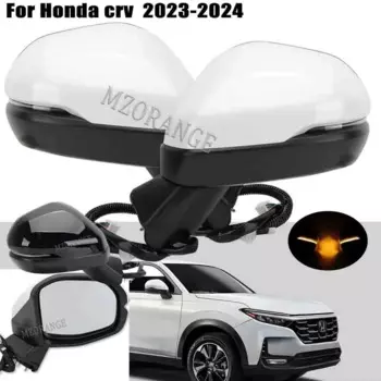 Боковое зеркало для HONDA CRV CR-V 2023 2024, светодиодная лампа поворота, крышка зеркала, стеклянные складные электрические линзы, аксессуары