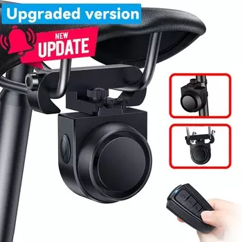 Сигнализация Camluxy велосипедная с дистанционным управлением и держателем сиденья, беспроводная охранная сигнализация для автомобиля, с USB-зарядкой, противоугонная система безопасности