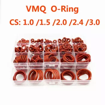 Силиконовые уплотнительные кольца VMQ набор CS 1/1.5/2.0/2.4/3мм красные