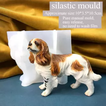 Силиконовая форма Cute King Charles Spaniel, клей, ароматерапевтическая штукатурка, ручная работа своими руками, трехмерная форма