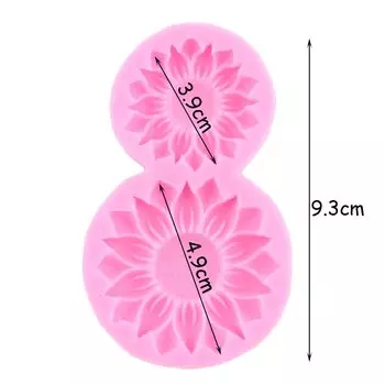 Силиконовая форма для цветов YU JI DE розового цвета