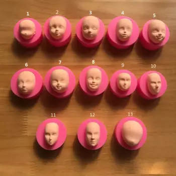 Силиконовая форма для лица розового цвета