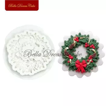 Силиконовая форма для торта 3D сосновый лист