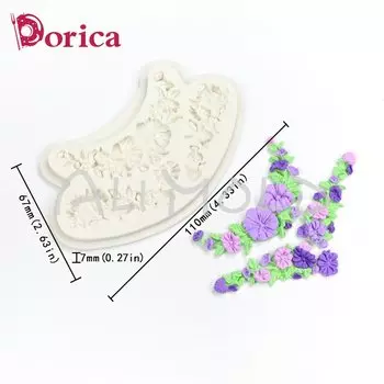 Силиконовая форма для торта Dorica Floral Swag
