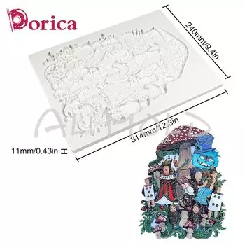 Силиконовая форма для торта Dorica "Гриб покер страна чудес"